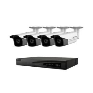 حزمة 4 كاميرات IP بدقة 8 ميجابكسل (4K) مع جهاز تسجيل وقرص صلب