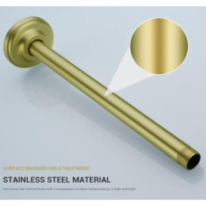 ماسورة سقفية دائرية لدش مطري من أوريسا — ذهبي مصقول، 40 سم