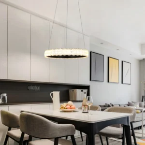 نجف أسود بقطر 40 سم، 3 مصابيح، 48 وات