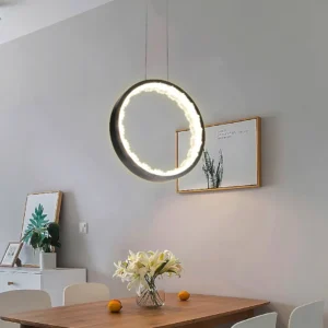 نجف مودرن فضي بقطر 40 سم، 3 إضاءات، 55 واط