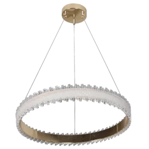 نجفة معلّقة مودرن دائرية ذهبية 40 سم، 30 واط — 3 إعدادات إضاءة