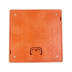 غطاء تفتيش بلاستيكي مقاس 40×40 — أحمر