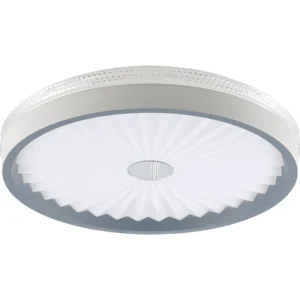 مصباح سقفي رمادي دائري قطر 40 سم — ثلاث إضاءات، 42 واط