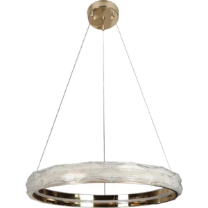 ثريا معلقة مودرن دائرية ذهبية بقطر 40 سم — 55 واط، بثلاثة إعدادات إضاءة