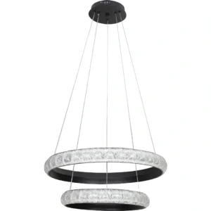 علاقي مودرن أسود بثلاث أضواء 40+60 سم — 115 واط