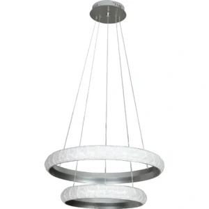 ثريا مودرن فضية بثلاثة أضواء — مقاسان 40 و60 سم — 115 واط