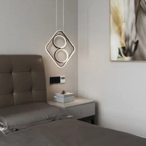 Modern gold pendant lamp 400x310 - three lights 60 watts