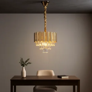 نجفة مودرن ذهبية مقاس 400، 5 لمبات E14