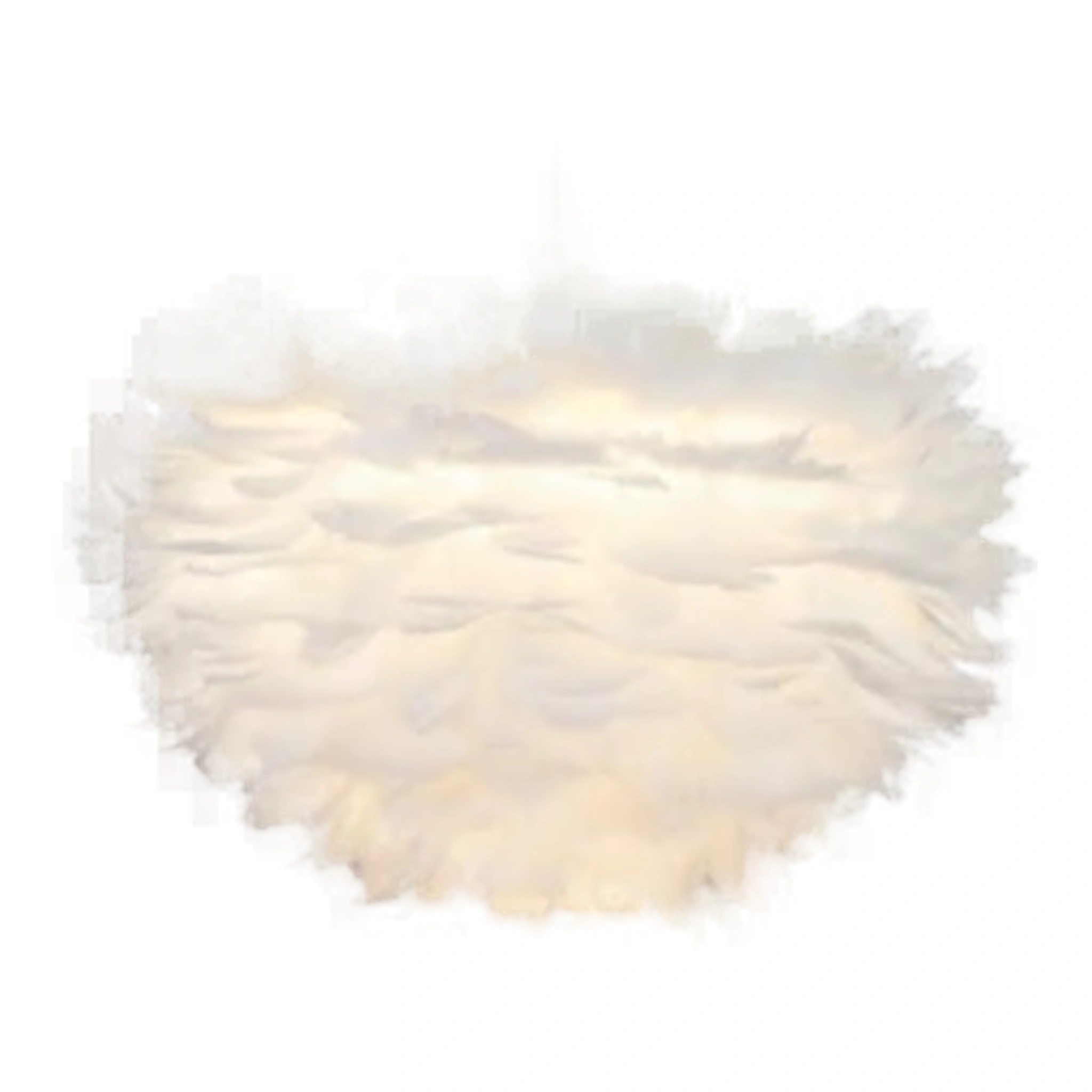 Modern white ceiling chandelier with an elegant design and soft lighting — 400 mm diameter