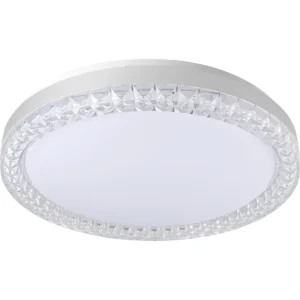 مصباح سقفي دائري فضي — 42 واط، 3 ألوان للإضاءة