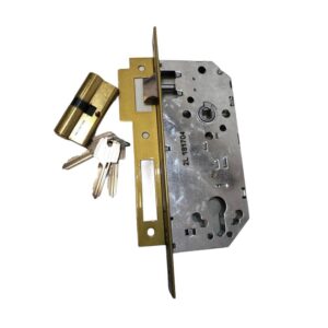 قفل باب خشبي إسباني 45 مم مع أسطوانة صفراء من TESA