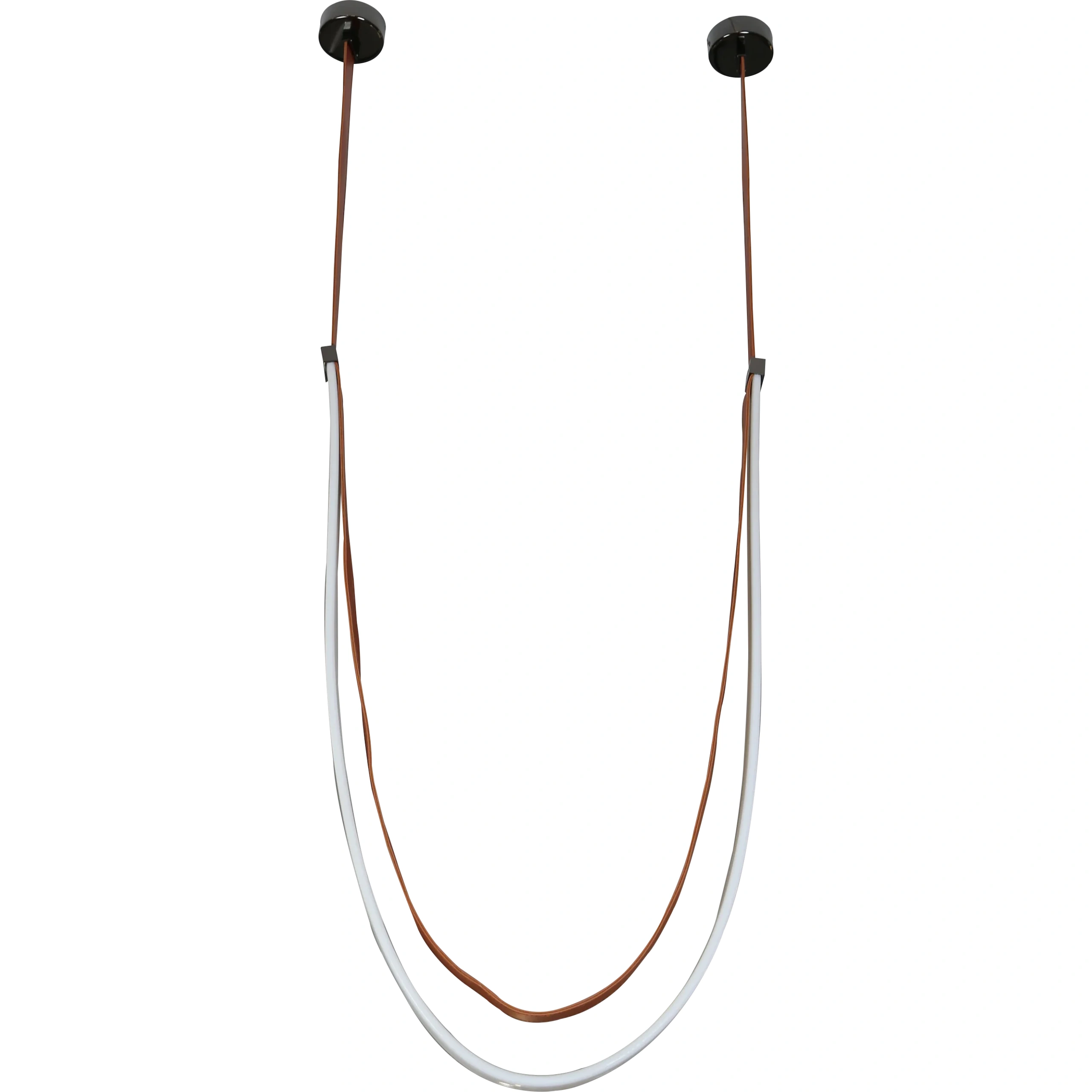 Modern brown pendant lamp — yellow light, 48 watts