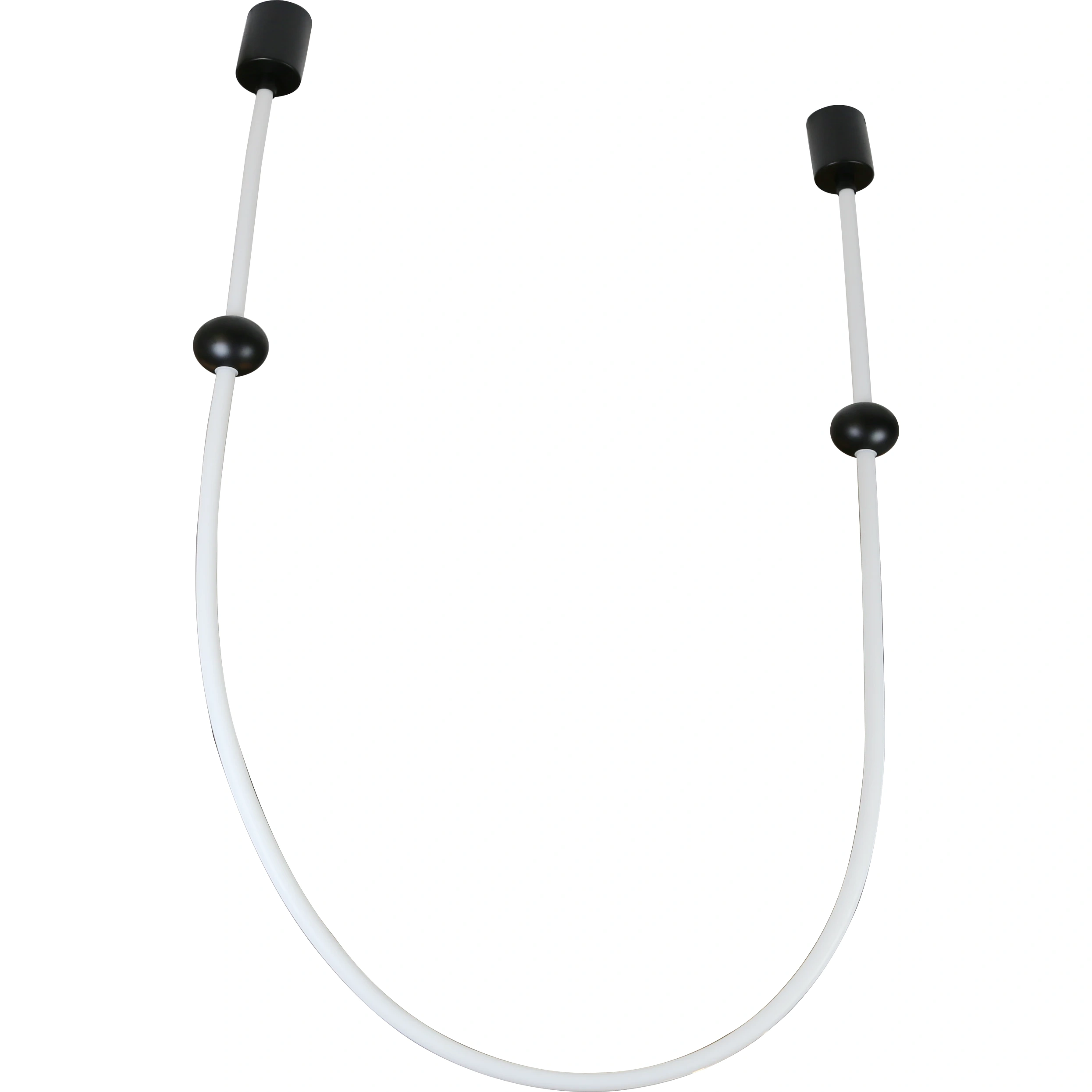 أبليك حائطي مودرن أسود — إضاءة صفراء 48 واط