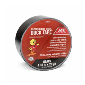 شريط دكت تيب لاصق احترافي من إيس — أسود، 48 مم × 18.28 م