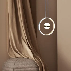 Modern white chandelier with three lights — 48 watts