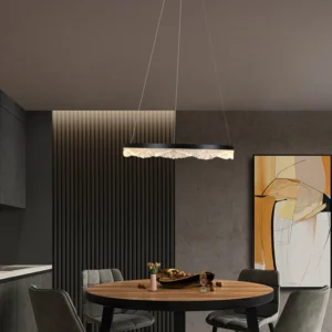 نجف أسود بثلاث إضاءات بقدرة 48 واط — قطر 60 سم