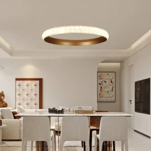 نجف مودرن ذهبي بإضاءة صفراء 48 واط، قطر 600 مم