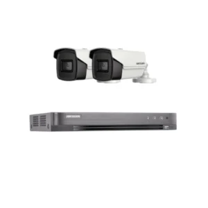 باقة كاميرتي مراقبة 4K بموتور — عدسة قابلة للتحريك 8 ميجابيكسل مع جهاز تسجيل وهارد ديسك