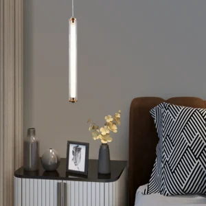 Modern gold chandelier with yellow light, 5 watts — single piece