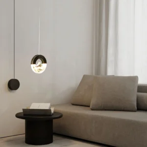 Modern gold chandelier with three 5W lights — single