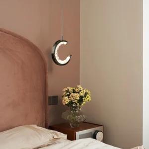 Modern gold chandelier with triple 5W lights (single)