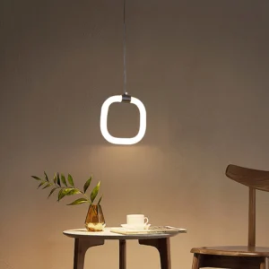 Modern black chandelier with yellow light, 5 watts — single