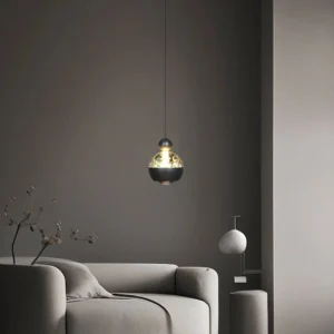 Modern gray wall lamp with yellow light — 5 watts