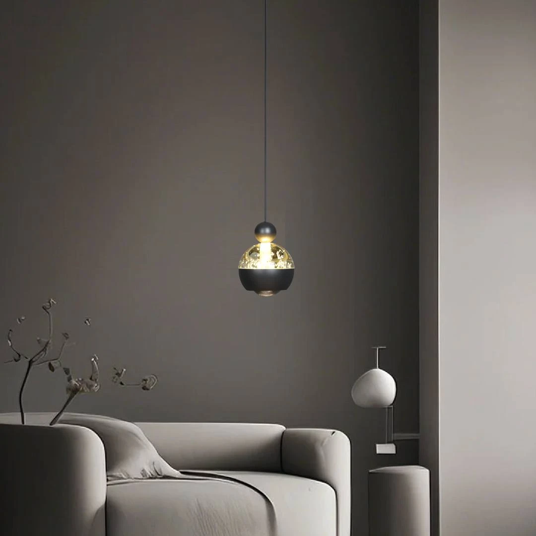 Modern gray wall lamp with yellow light — 5 watts