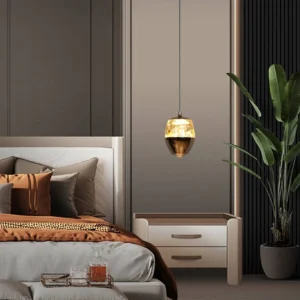 Modern gold-plated pendant light — 5W yellow light