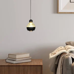 علاقة مودرن سوداء بإضاءة صفراء 5 واط