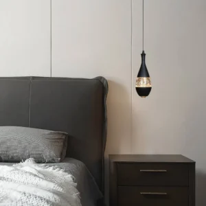 Modern black wall sconce — 5W yellow light