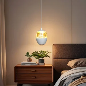 Modern white pendant lamp — 5W yellow light