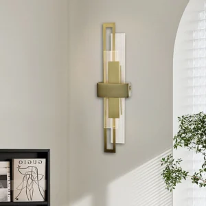 أبليك جداري مودرن بلون زيتي — إضاءة صفراء 5 واط، قطر 500 مم