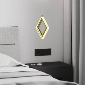 Modern gold pendant lamp — 5 watts, with three light colors