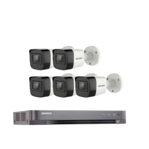 طقم 5 كاميرات مراقبة 8 ميجابكسل — داخلية/خارجية — وضوح فائق وأمن متكامل | Hikvision جاهز للتشغيل