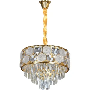 إنارة معلقة مودرن ذهبية 5 لمبات E14