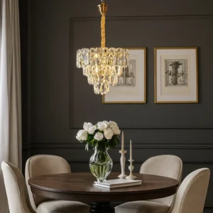 نجفة مودرن ذهبية 5 لمبات E14