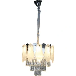 نجف مودرن فضي 5 لمبات E14 قطر 40 سم