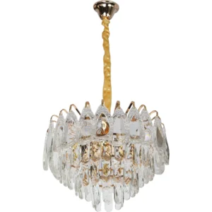 ثريا معلقة مودرن ذهبية 5 لمبات (قاعدة E14) مقاس 400 ملم