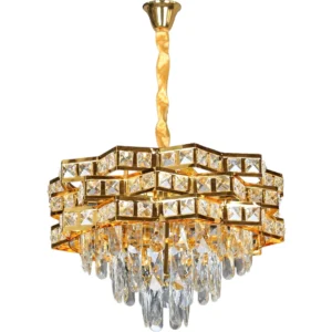 ثريا معلقة مودرن ذهبية 5×E14 بمقاس 400 مم