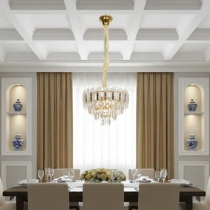 نجف مودرن ذهبي 5 لمبات E14 قطر 400 مم