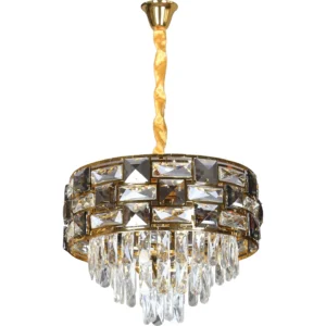 نجفة مودرن ذهبية 5 لمبات E14