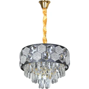 ثريا معلّقة مودرن ذهبي وأسود – 5 لمبات E14