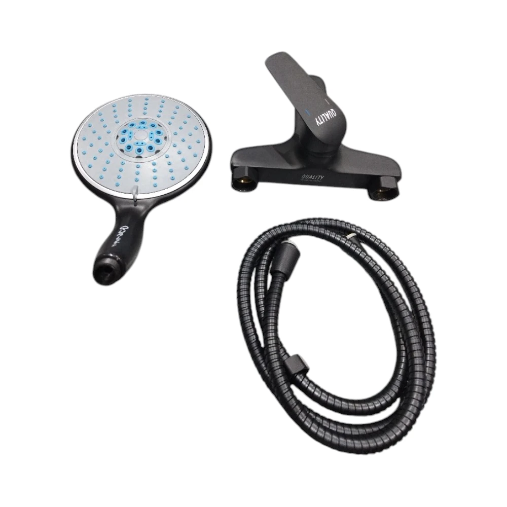 خلاط حوض استحمام جداري أسود مطفي — ضمان 5 سنوات | Quality