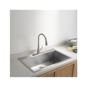 حوض مطبخ من الستانلس ستيل - حوض مفرد - 50×40 سم