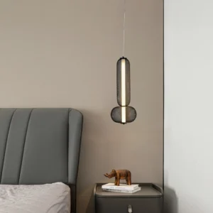 Modern black chandelier, 500mm diameter - 3 lights, 15 watts