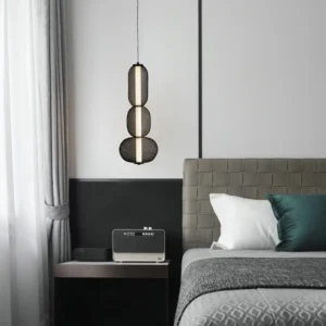 Modern black chandelier, 500 mm diameter — 3 lights x 15 watts