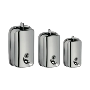Stainless steel 500/800ml squeeze soap dispenser — a bathroom accessory with flexible capacity and high durability