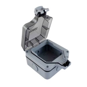 علبة مطرية مفردة رصاصي بدون فيش (50003)