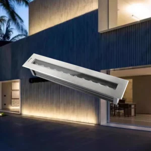 كشاف أرضي غاطس للدفن 520 ملم بمسطرة ومزود بـ12 عدسة، إضاءة صفراء 24 واط — توفل